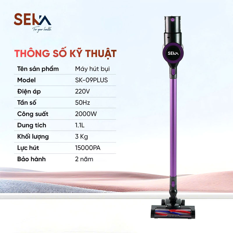Máy Hút Bụi Cầm Tay SEKA SK-09 Plus Có Dây Công Suất 2000W 10 may hut bui cam tay seka sk 09 plus