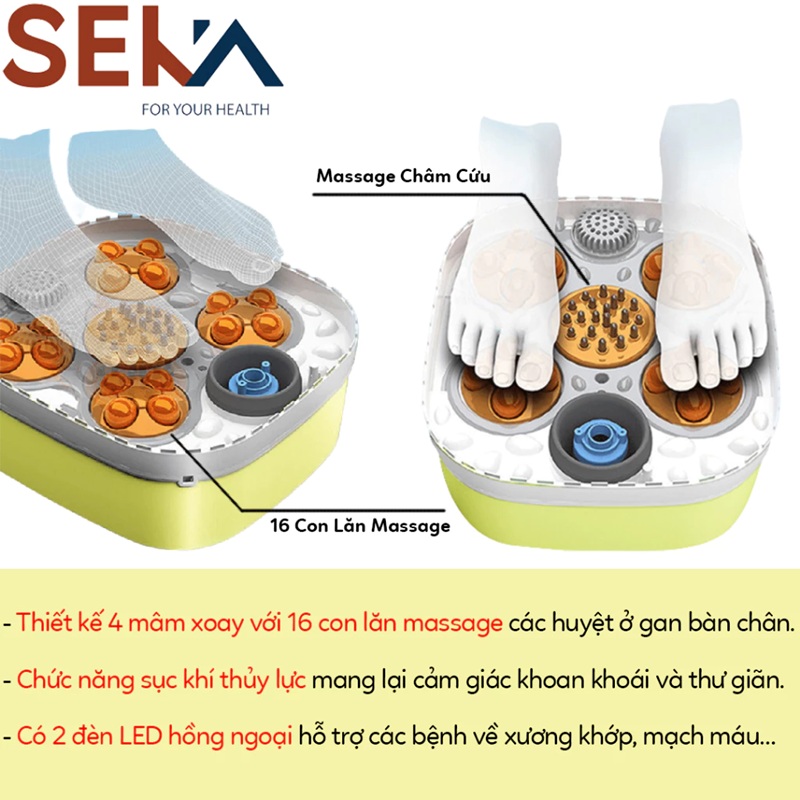 Bồn Ngâm Chân Seka Massage Hồng Ngoại Gấp Gọn 15 bon ngam chan seka 9