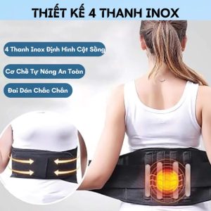 Đai Lưng Đá Nóng Haruco HR-06-1 Giảm Đau Lưng Giữ Ấm 6 dai nep lung 2