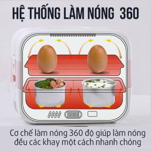 Hộp Cơm Điện Hâm Nóng 2 Tầng 4 Ngăn – Âu Inox 304 6 hop com ham nong 1