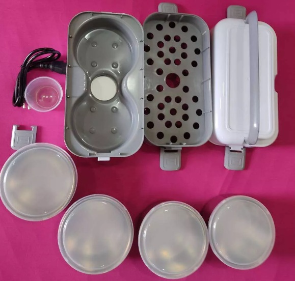 Hộp Cơm Điện Hâm Nóng 2 Tầng 4 Ngăn – Âu Inox 304 12 hop com ham nong 4