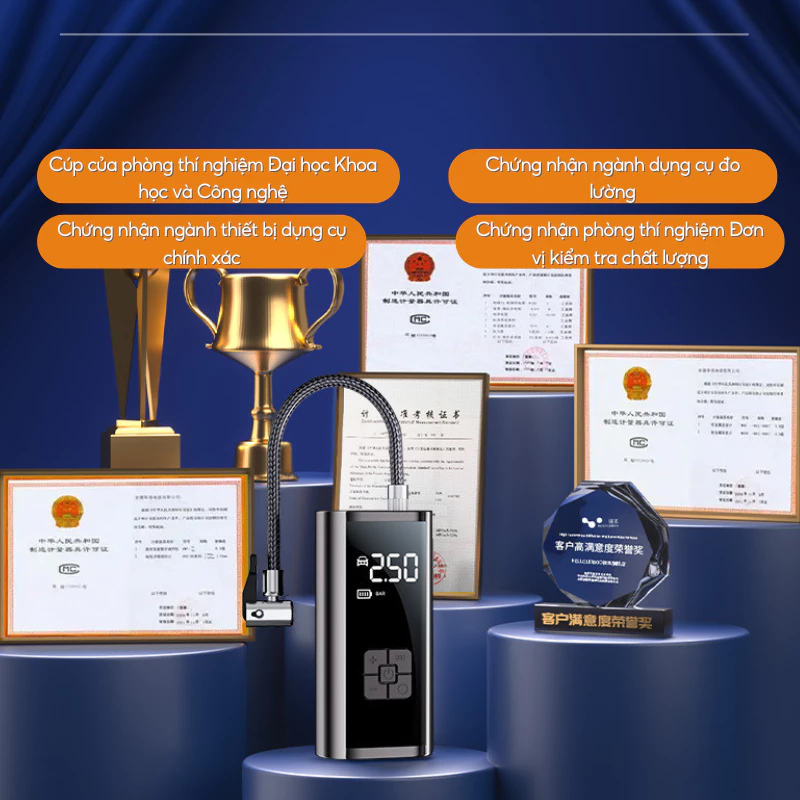 Bơm Lốp Ô Tô, Xe Đạp, Xe Máy Điện Tử BXO02 Không Dây Đa Năng 18 may bom lop o to 1