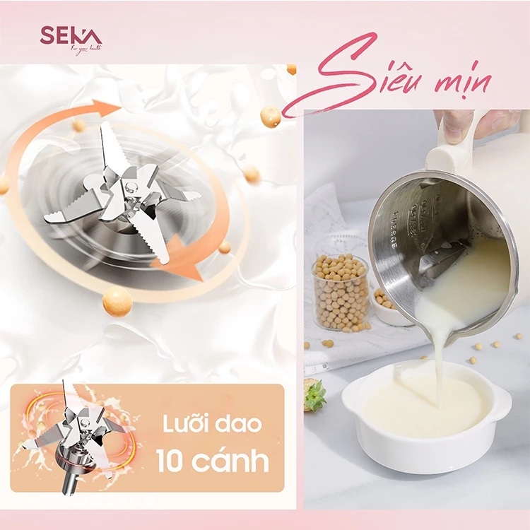 Máy Làm Sữa Hạt SEKA SK320 Pro Đa Năng 8 Chức Năng Dung Tích 1200ML 11 may lam sua hat sk320 7