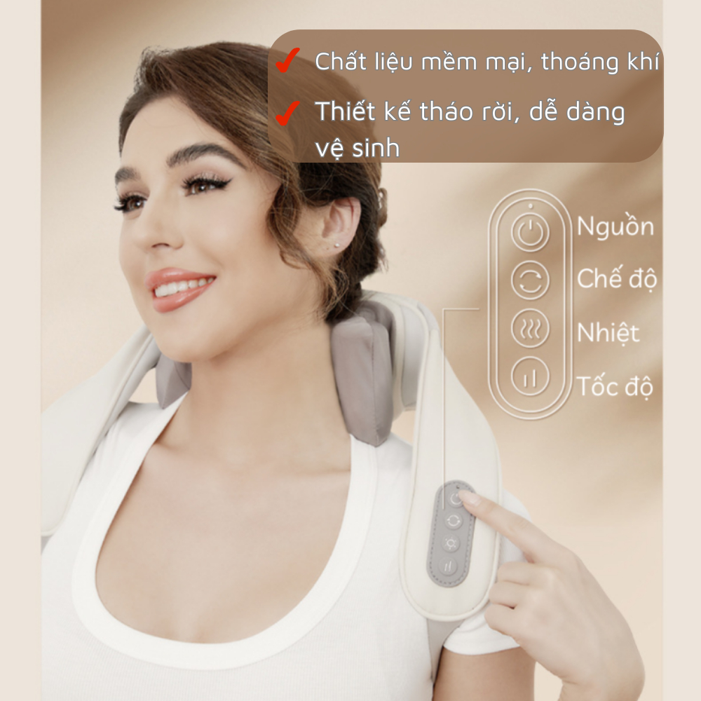 Máy Massage Cổ Vai Gáy 6D Massage Chuyên Sâu, Thư Giãn Mọi Lúc, Mọi Nơi 3 may massage co 6d 8