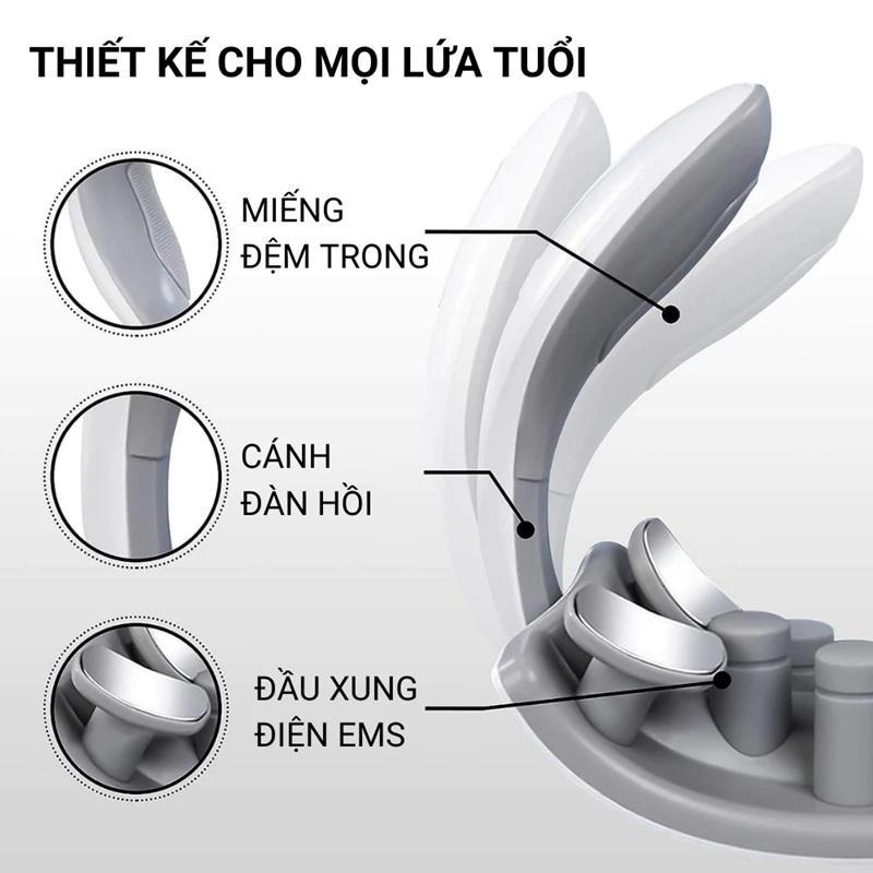 Máy Massage Cổ Vai Gáy 4D JT88 Xung Điện Thông Minh 14 may massage co vai gay 4d 7