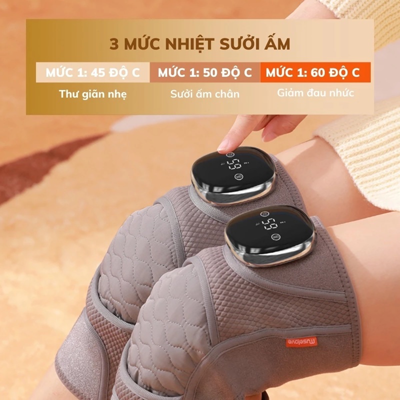 Máy Massage Đầu Gối Muselove Đai Đeo Ngải Cứu (1 Cái) 12 may massage dau goi 5